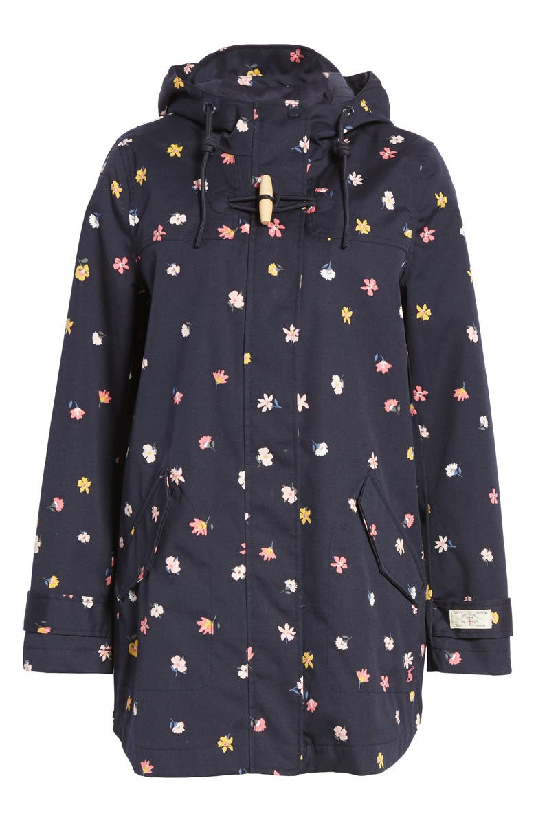 Joules Coast Waterproof Floral Hooded Raincoat, Alternate, color,