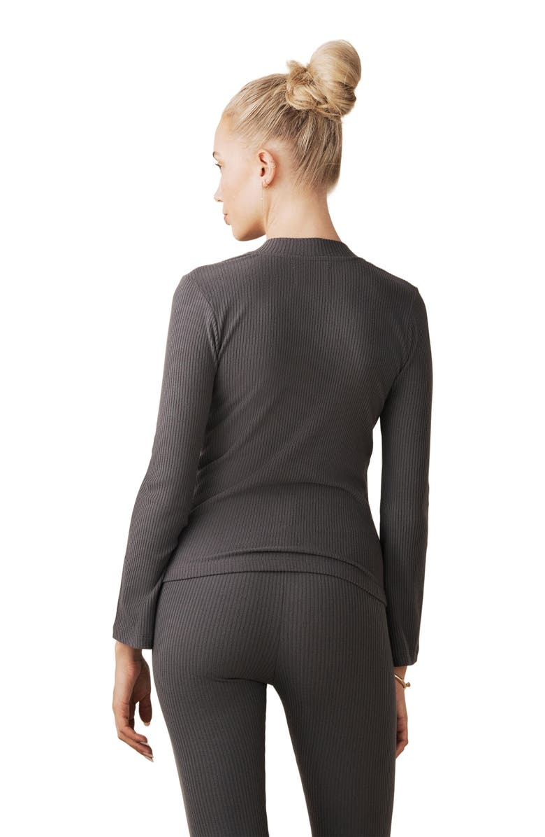 Losano Grace Top, Alternate, color, Charcoal