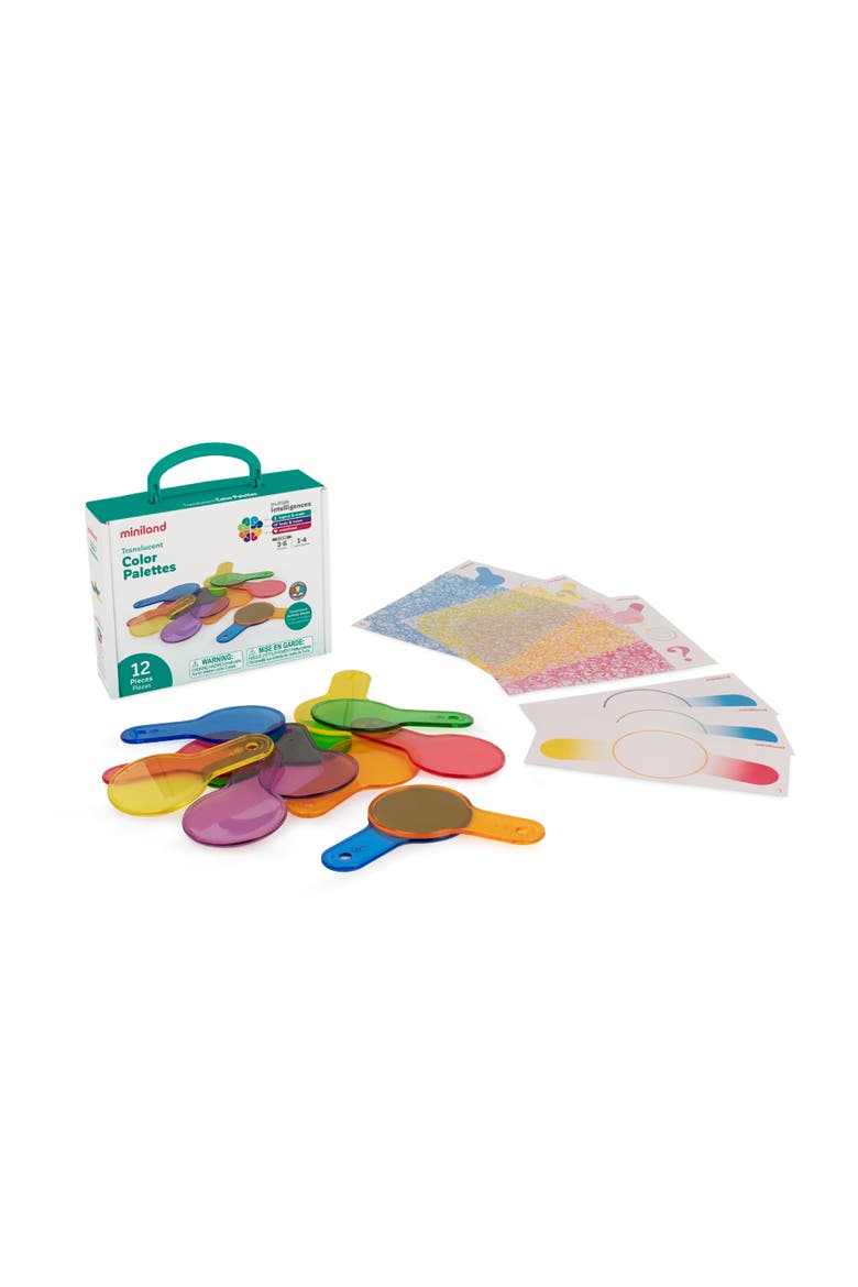 Translucent Color Palettes 12 Pcs, Main, color, Blue-Green Multi