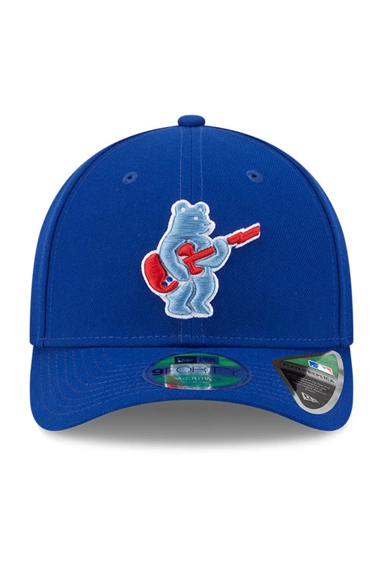 Men's New Era  Royal Chicago Cubs Player Replica 9FORTY Adjustable Hat, Alternate, color, Royal