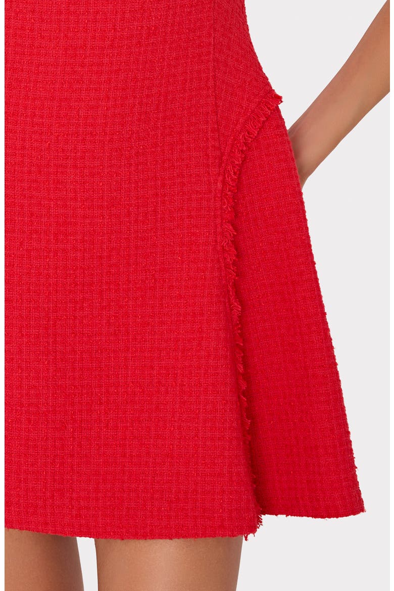 Samara Bouclé Fit & Flare Minidress, Alternate, color, RED