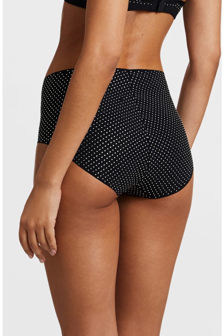 Party Starter High Waist Briefs, Alternate, color, CRYSTAL BLACK