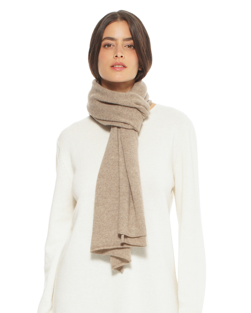 Monticelli Cashmere Pure Cashmere Cloud-Soft Scarf in Beige  product