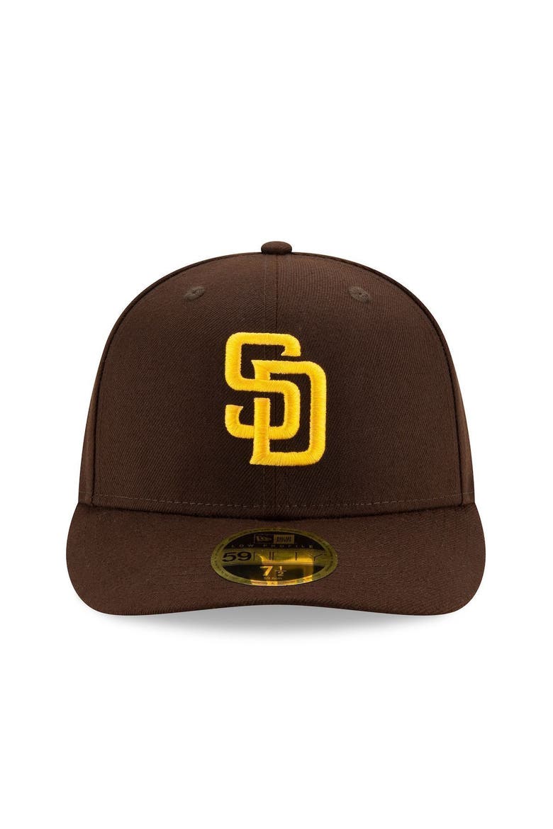 Men's New Era Brown San Diego Padres Authentic Collection On-Field Low Profile 59FIFTY Fitted Hat, Alternate, color, BROWN
