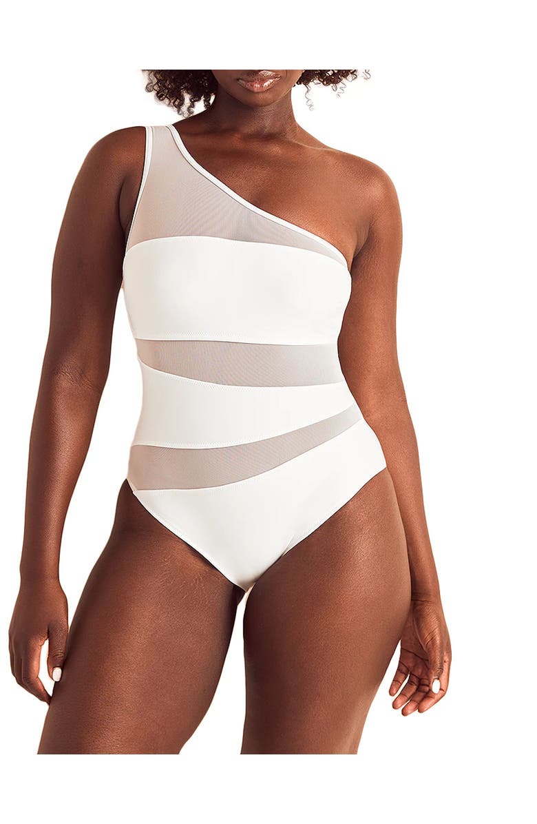 Adore Me Kimora Swimwear One Piece, Main, color, White