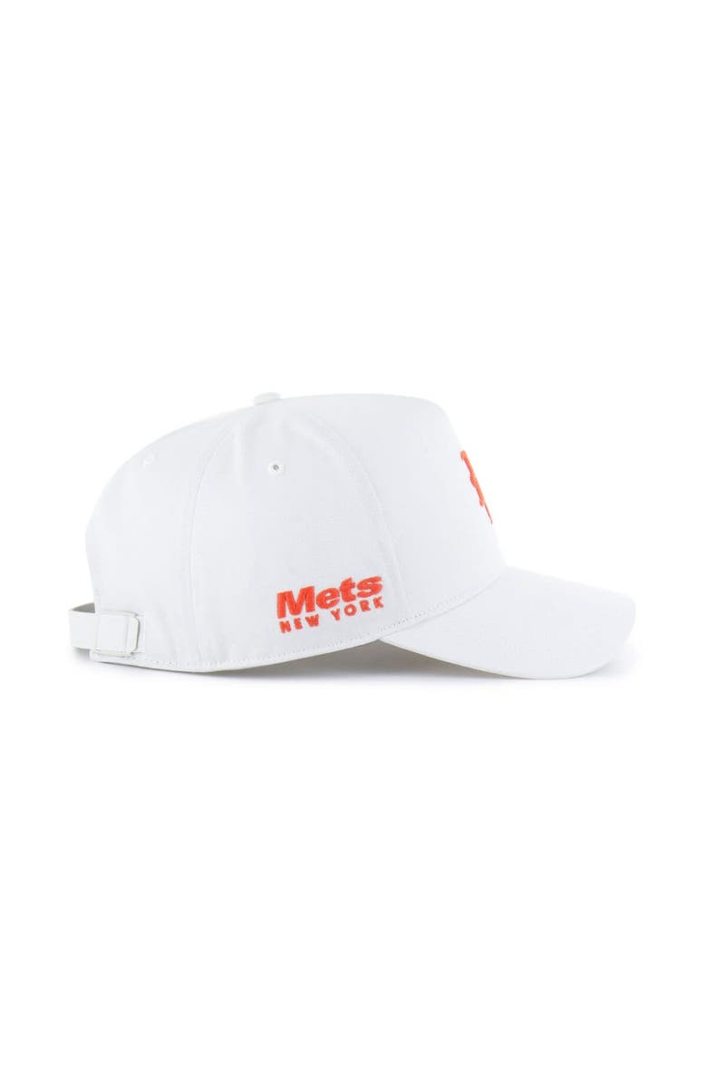 '47 Men's '47 White New York Mets Foundational Pinch Offside Adjustable Hat, Alternate, color, White