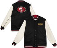 Mitchell & Ness Youth Mitchell & Ness Black/Cream San Francisco 49ers Full-Snap Varsity Jacket