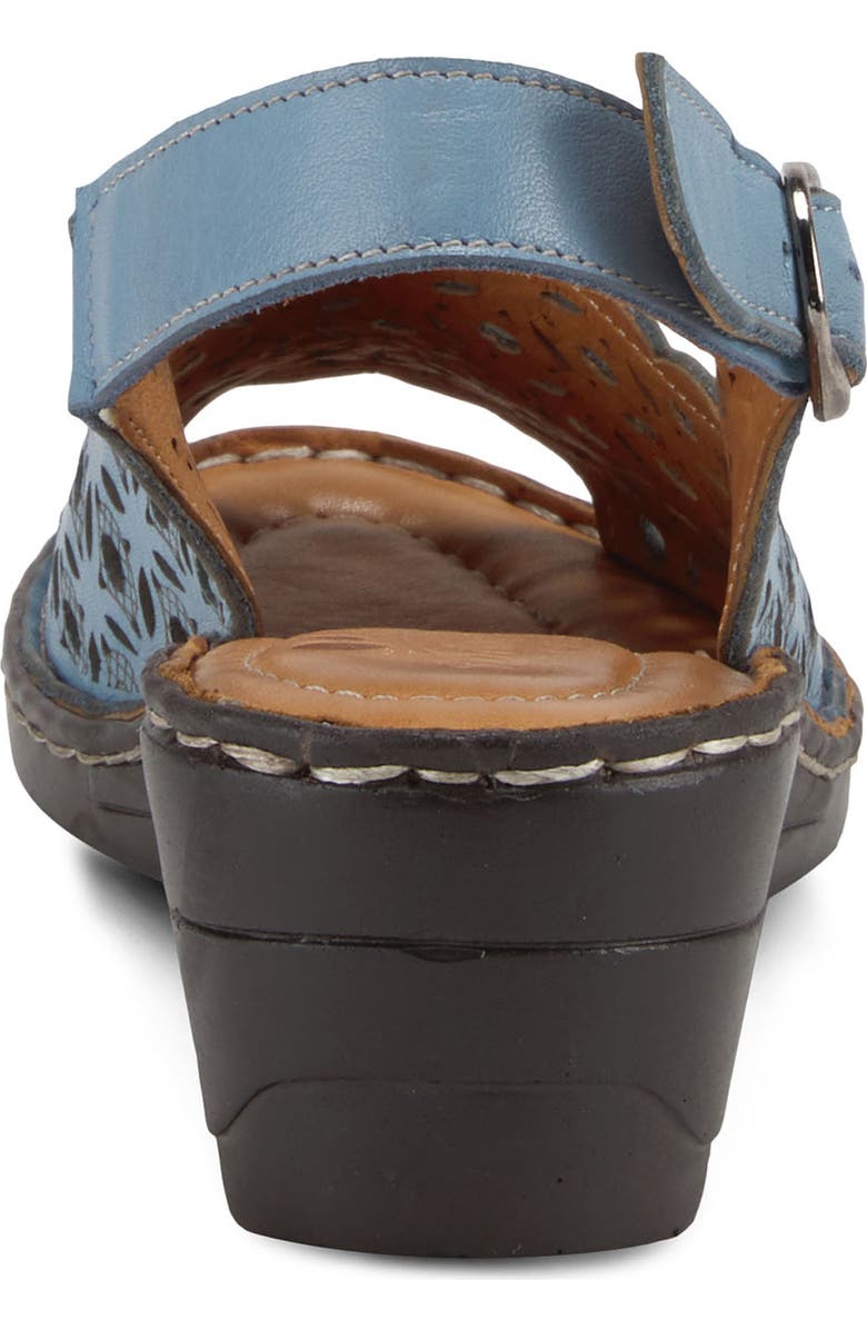 Spring Step Belizana Wedge Sandal, Alternate, color, Blue Leather