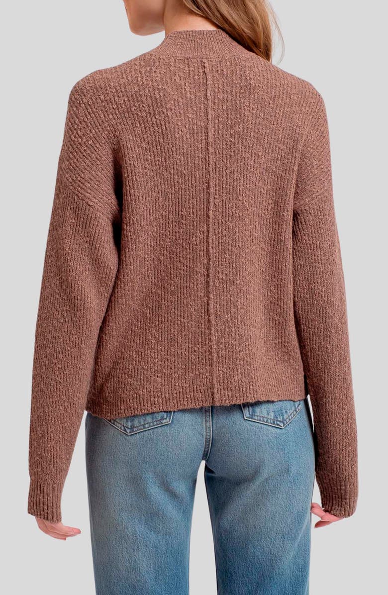 Blu Pepper Stripe Mock Neck Sweater, Alternate, color,