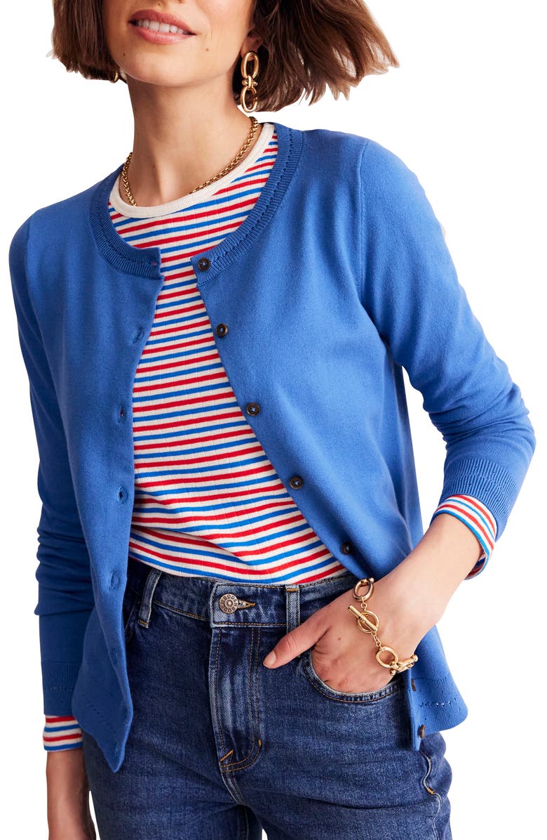 Boden Catriona Cotton Blend Cardigan, Main, color, 