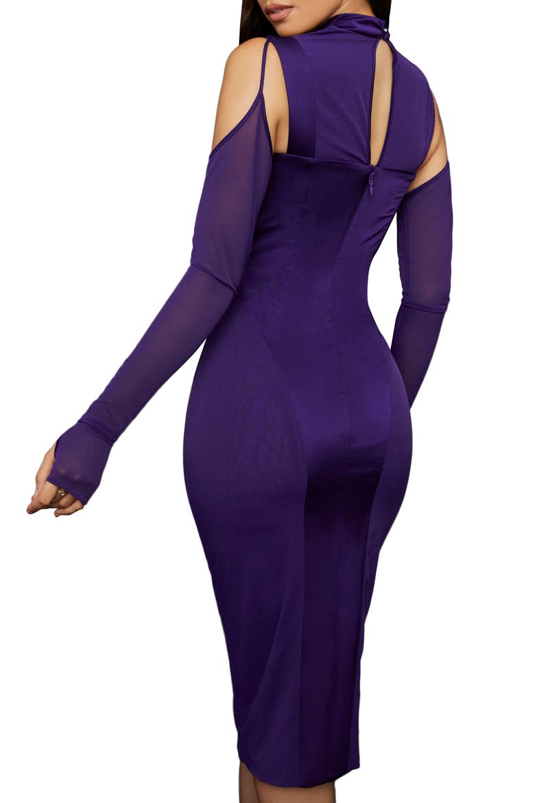 Talika Body-Con Midi Dress, Alternate, color, GRAPE