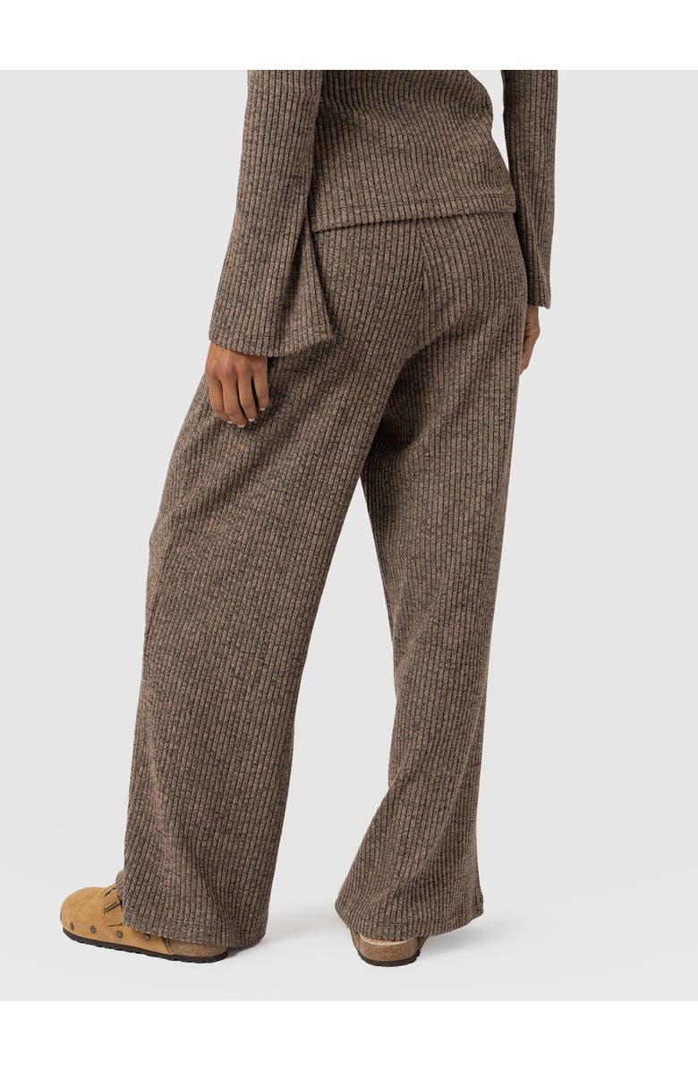 Saint + Sofia Victory Rib Wide Leg Pant, Alternate, color, Beige