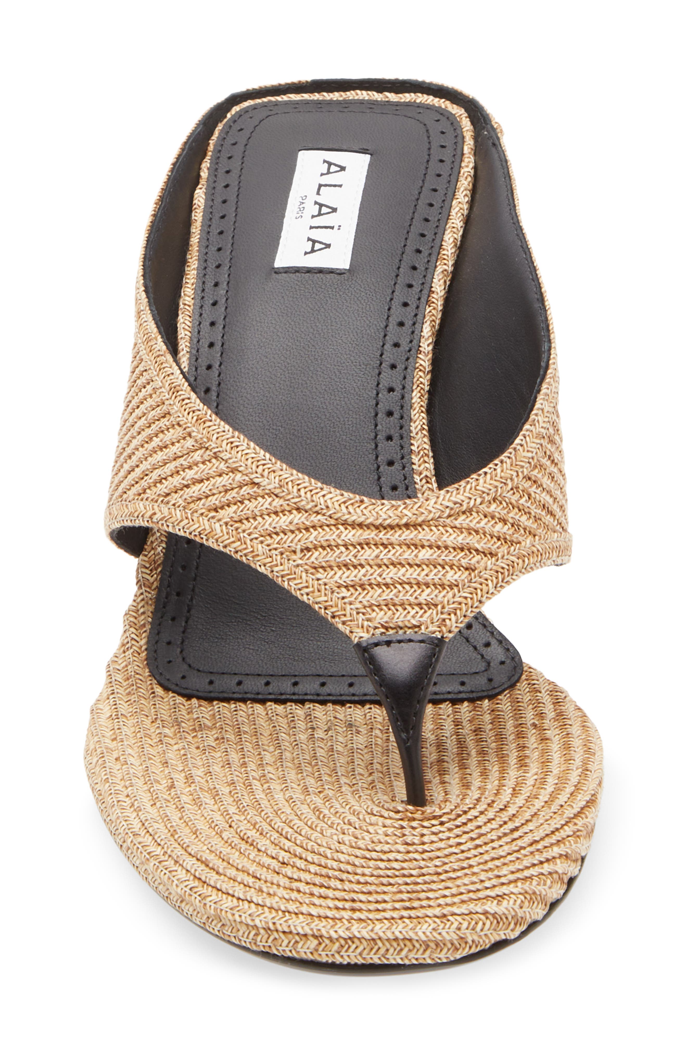 Alaïa Cube Wedge Sandal, Alternate, color, 