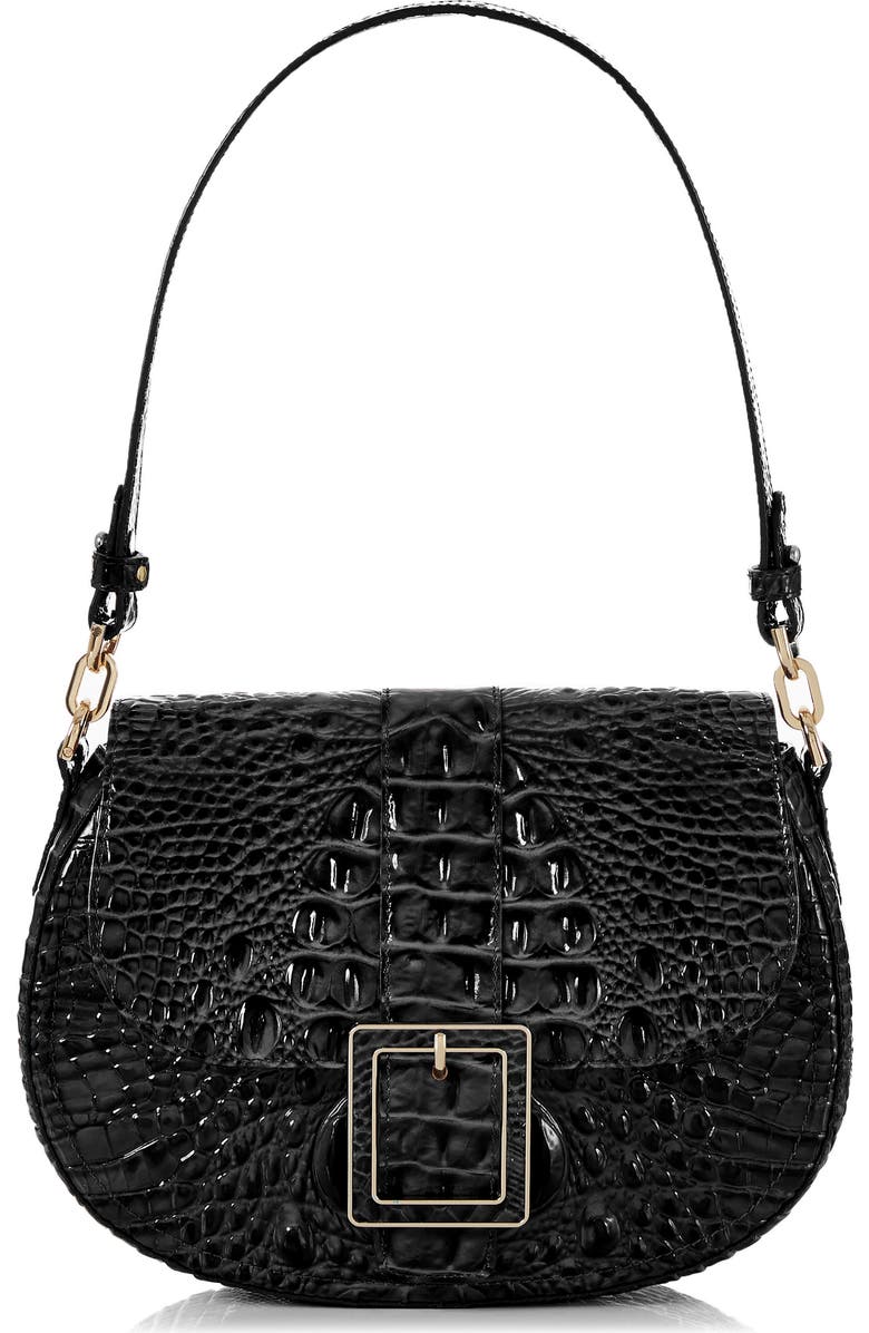 Brahmin Cynthia Croc Embossed Leather Shoulder Bag, Alternate, color,