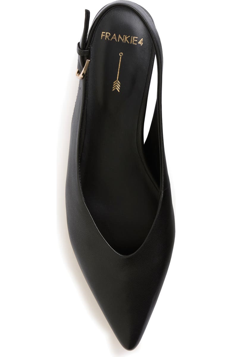FRANKIE4 Luna Pointed Toe Slingback Flat, Alternate, color, Black