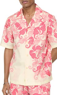 Burberry Relaxed Fit Seahorses Cotton Shirt