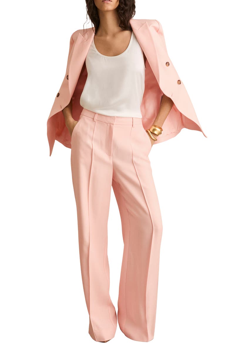 Magda Pleated Wide Leg Pants, Alternate, color, PINK