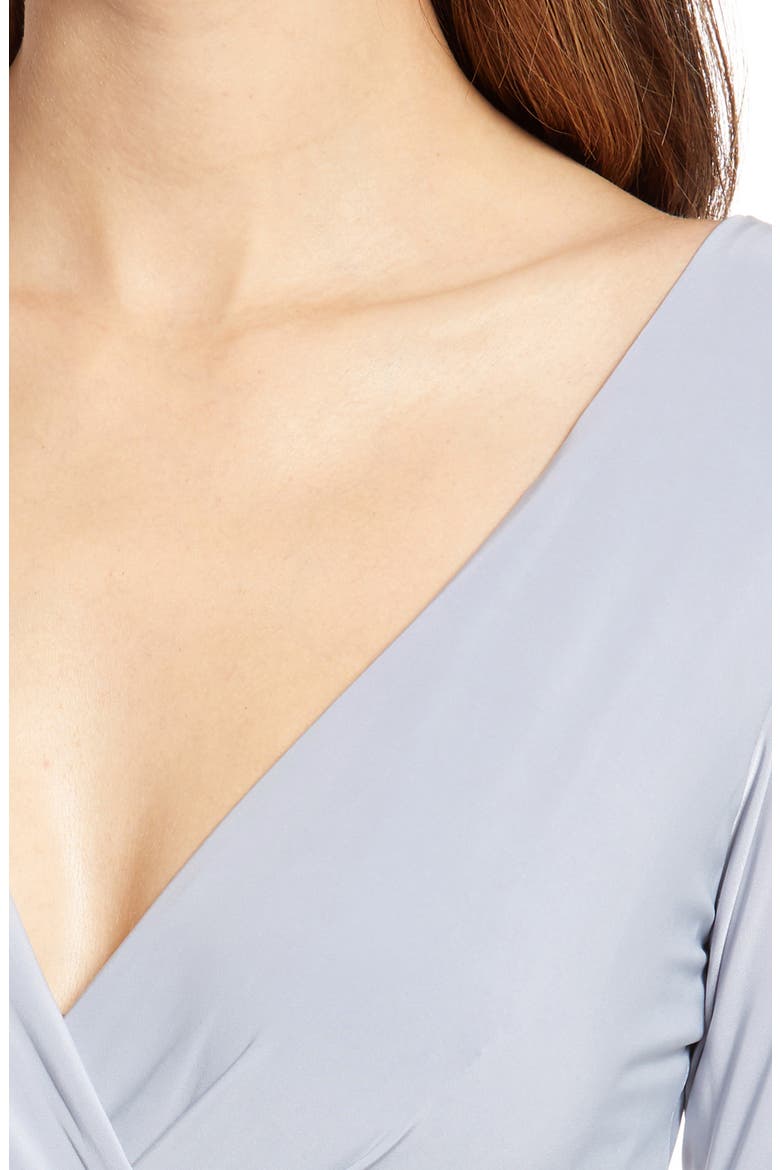 Jersey Tie Waist Gown, Alternate, color, PLATINUM