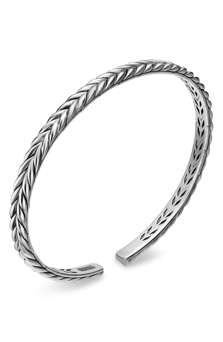 David Yurman Chevron Flex Bracelet, Alternate, color, Silver
