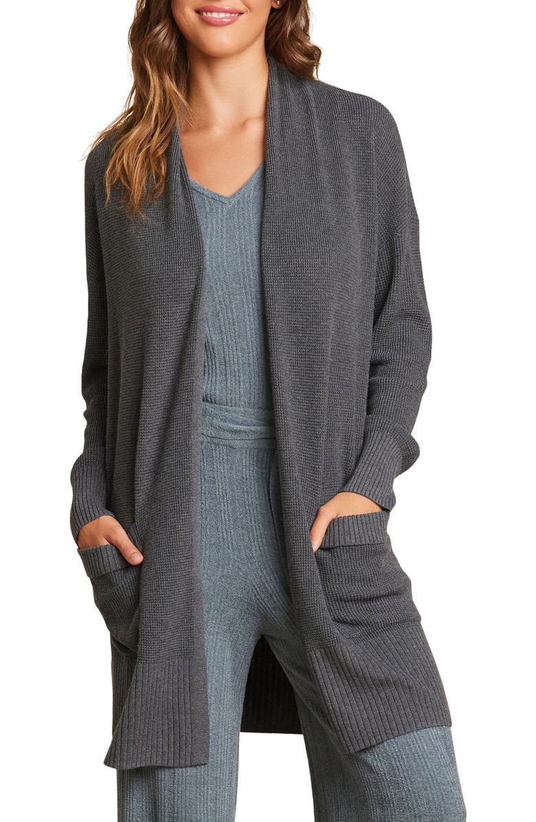 Barefoot Dreams<sup>®</sup> Waffle Knit Lounge Cardigan, Main, color, 