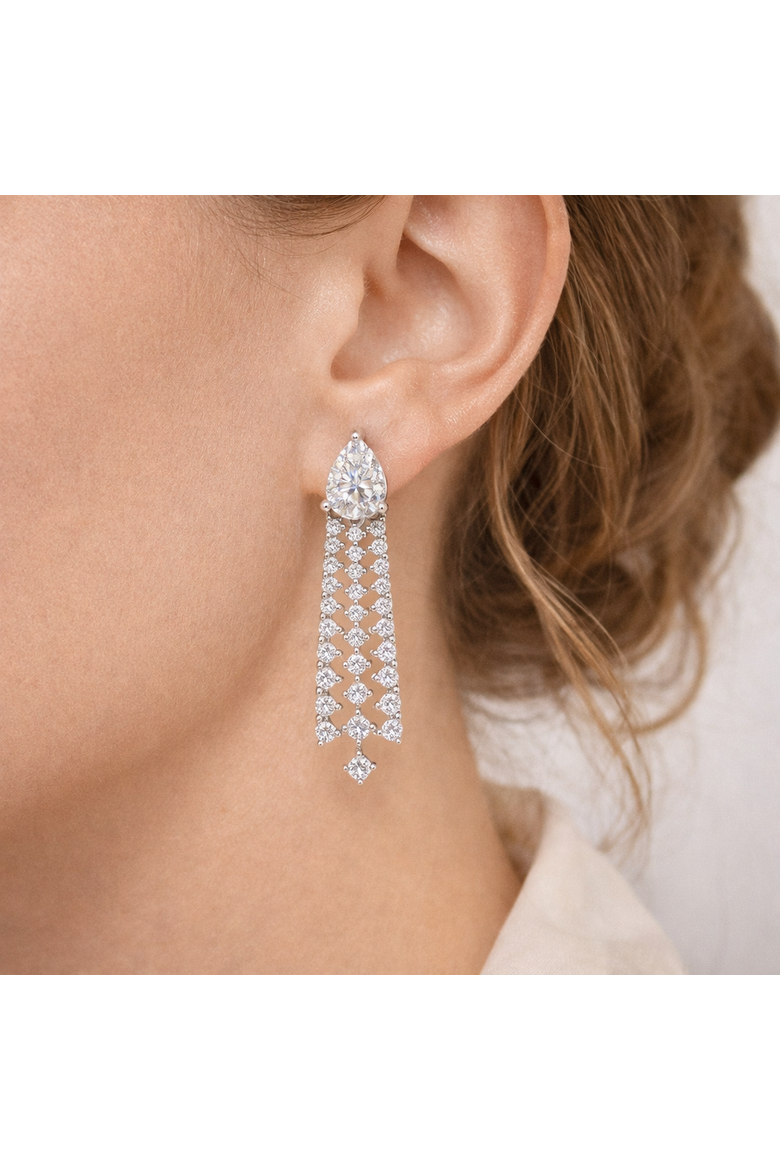 Crystal Chandelier Drop Earrings, Alternate, color, Silver