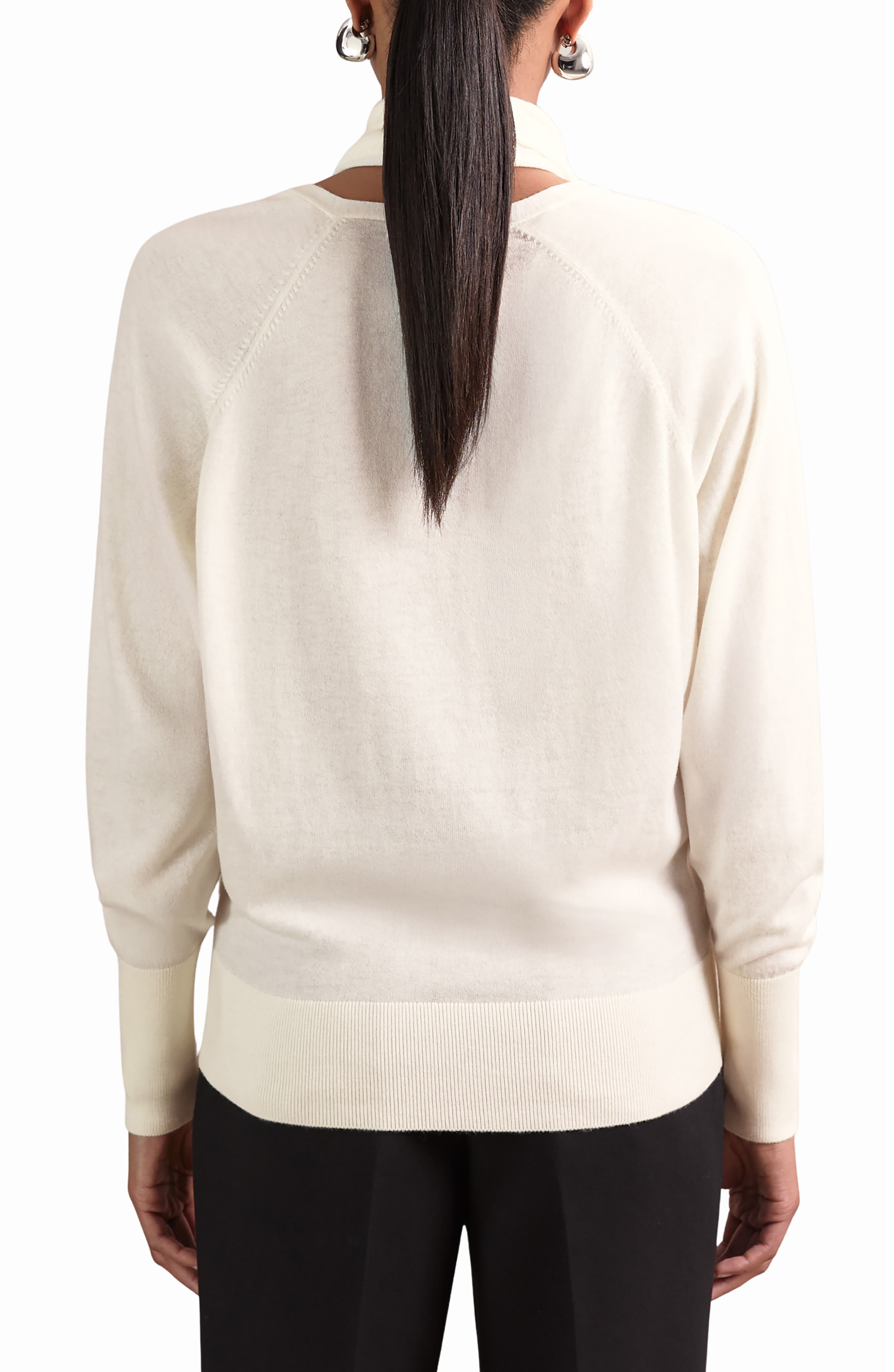 Alexis Scarf Wool Sweater - image 2