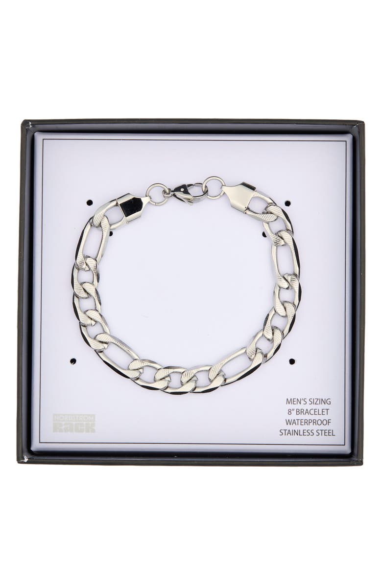 NORDSTROM RACK Men's Wide Figaro Chain Bracelet, Main, color,
