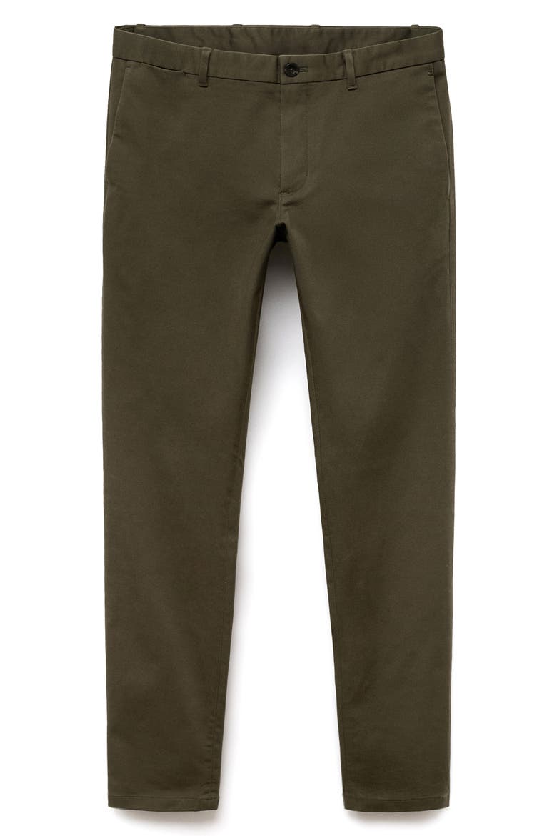 Barna Slim Fit Stretch Twill Chino Pants, Alternate, color, KHAKI GREEN