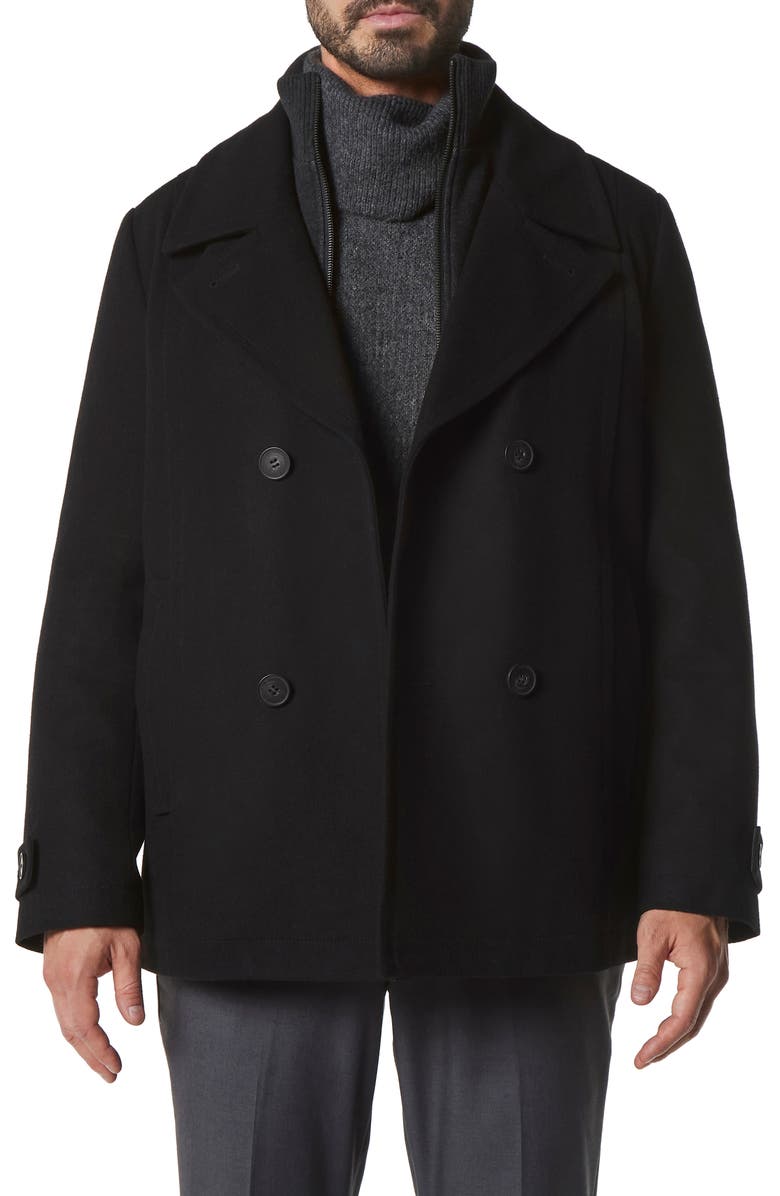 Marc New York Danton Water Resistant Peacoat, Main, color, Black