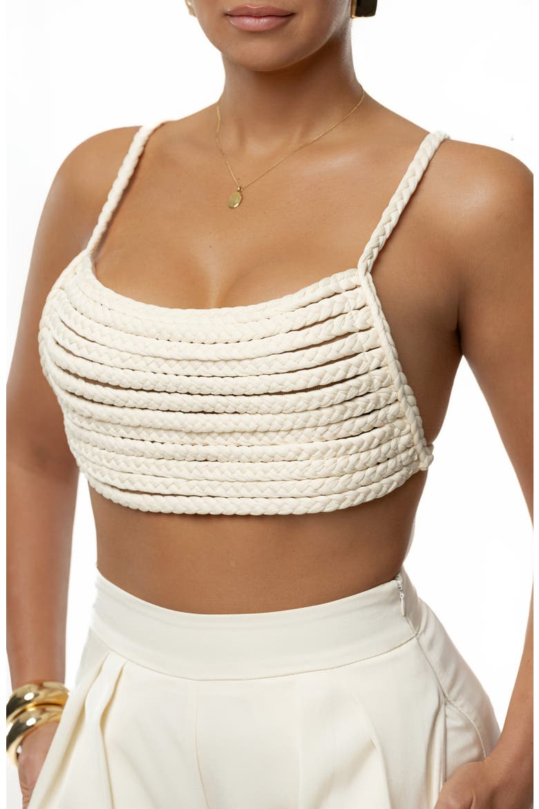 Sofia Braided Crop Top, Alternate, color, IVORY