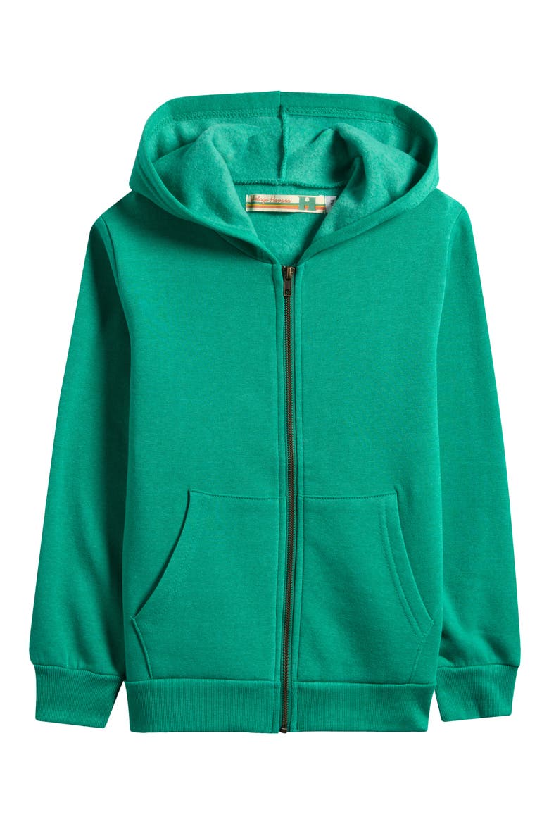 Kids' Zip Hoodie, Main, color, GREEN