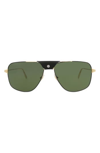 Cartier 59mm Aviator Sunglasses In Multi