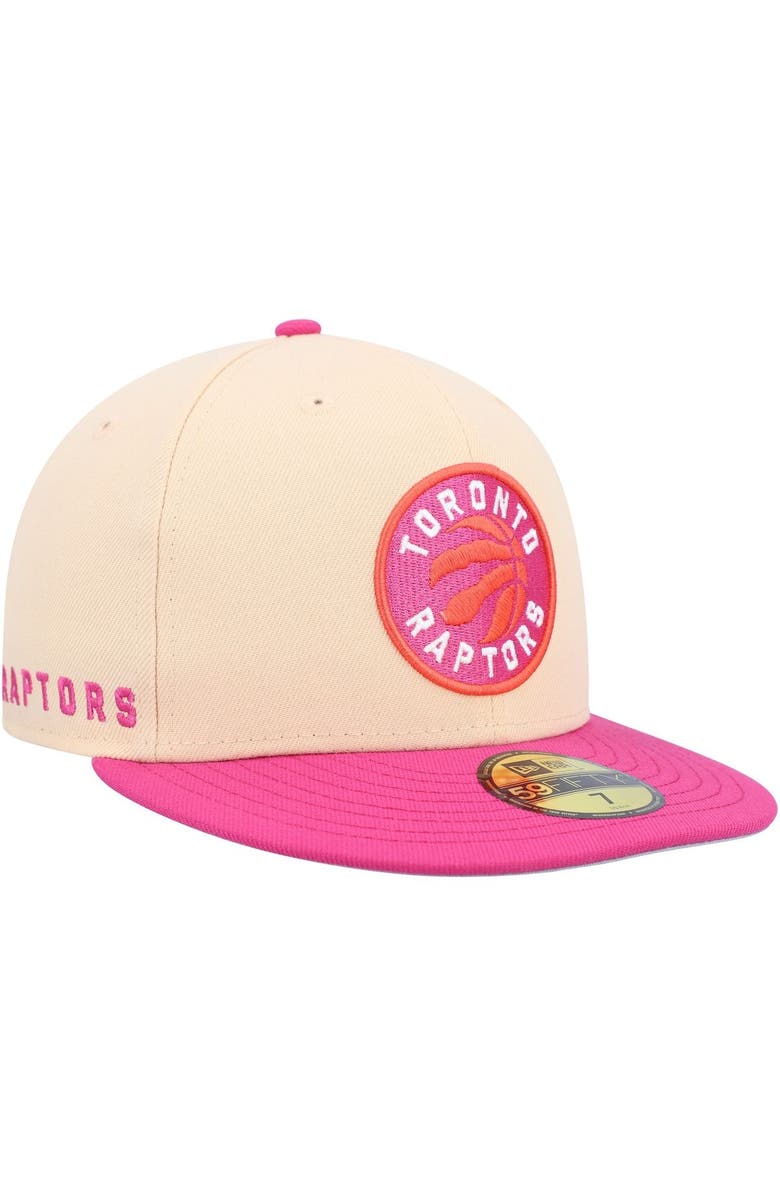 New Era Men's New Era Orange/Pink Toronto Raptors Passion Mango 59FIFTY Fitted Hat, Main, color,