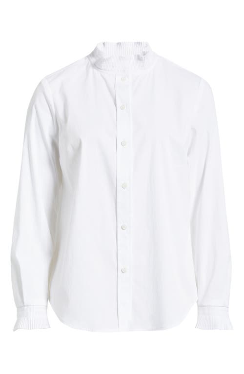 Anne Klein Micro Pleat Shirt In White