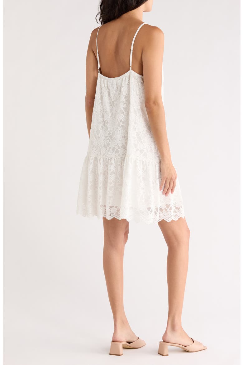 A-Line Lace Minidress, Alternate, color, WHITE