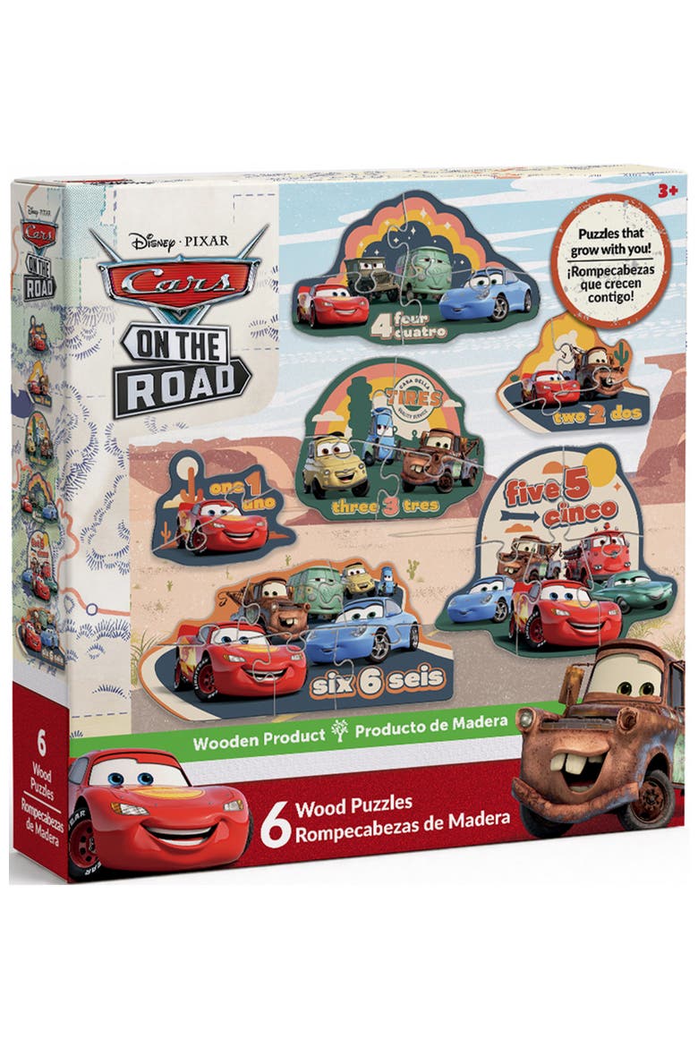 Cars 6-Pack Wood Shaped Puzzles, Main, color, Multicolor