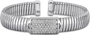 Julianna B. Cubic Zirconia Cluster Omega Bangle Bracelet