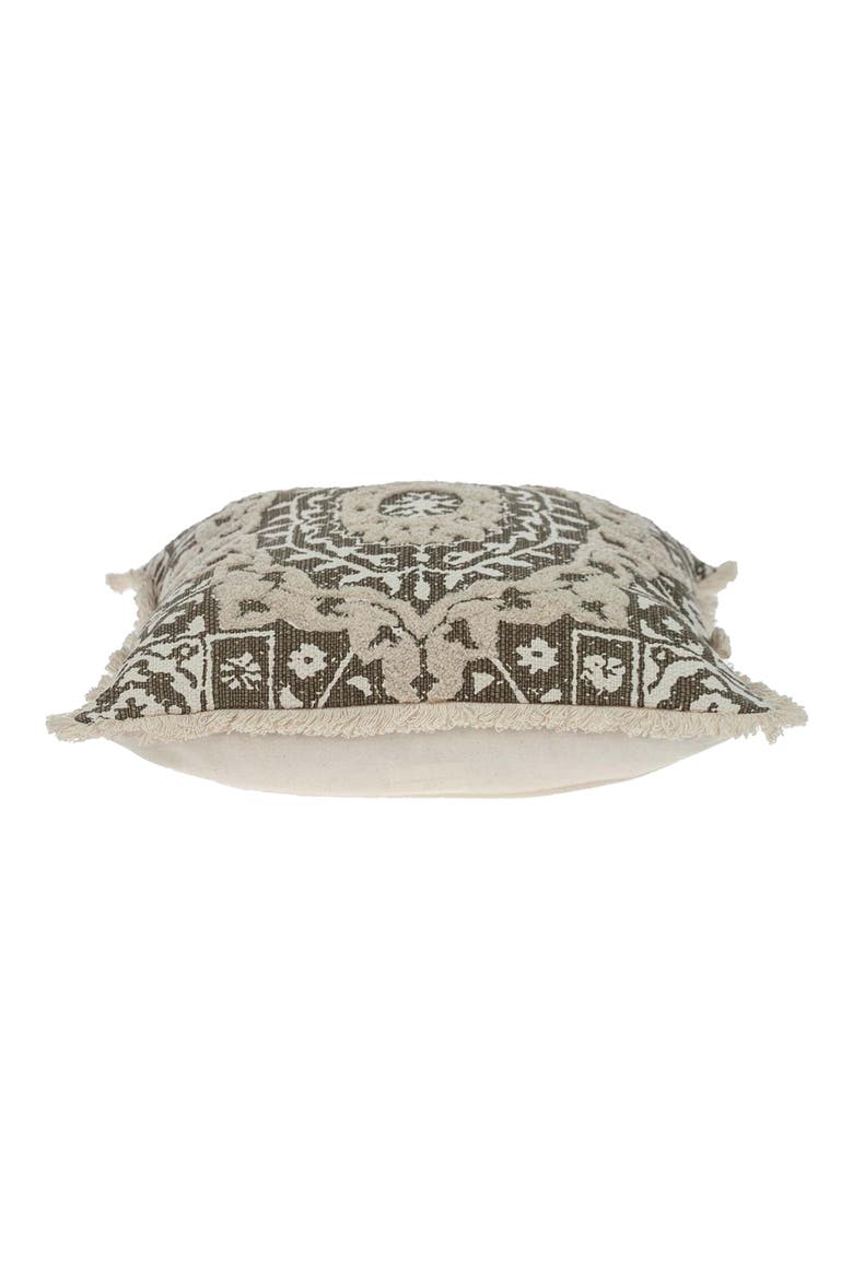 Abu Cotton Throw Pillow, Alternate, color, BEIGE