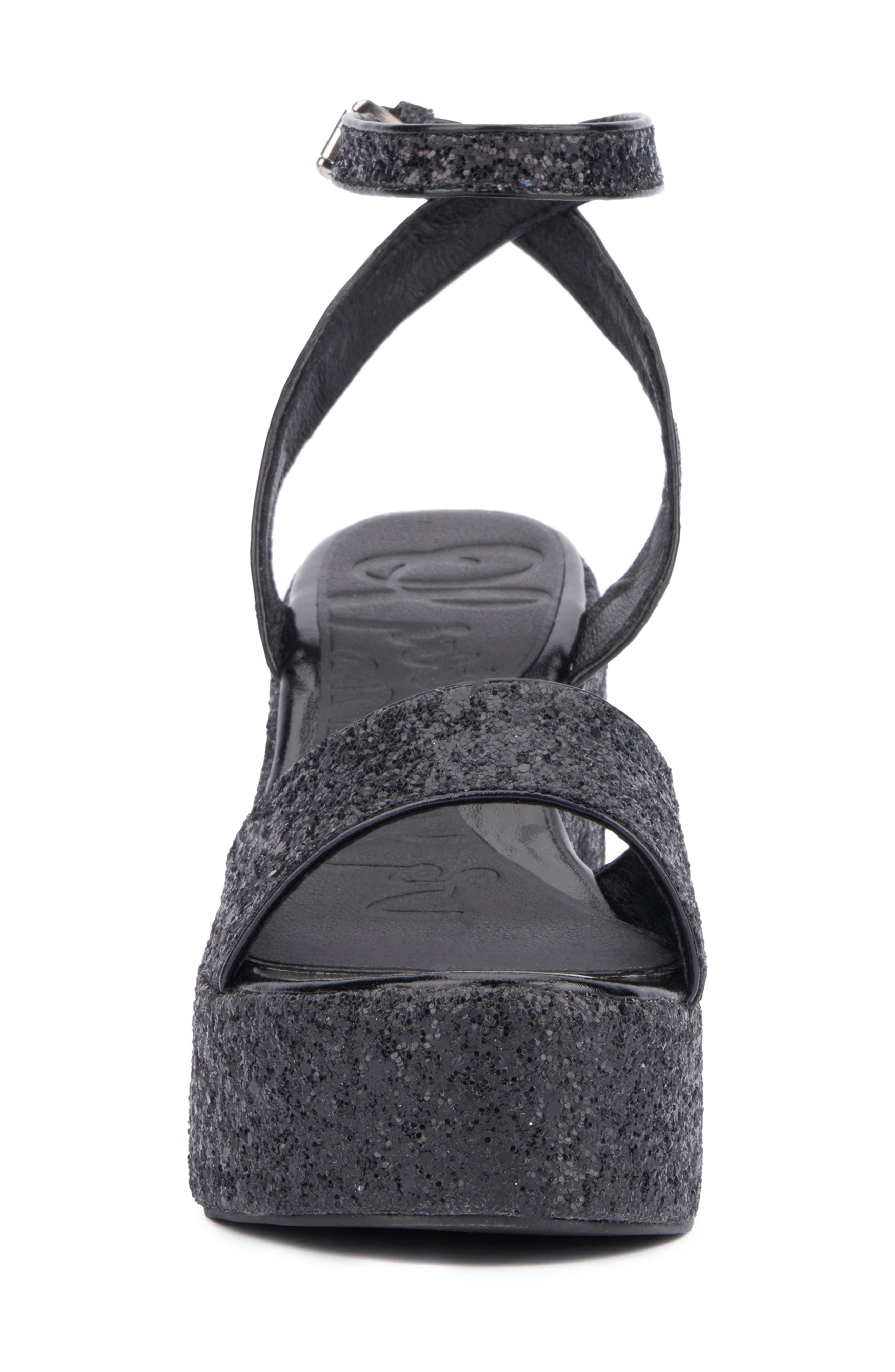 OLIVIA MILLER Capricorn Glitter Platform Sandal, Alternate, color, 