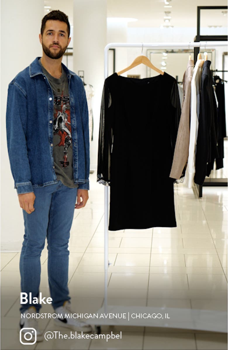 Sequin Cuff Long Sleeve Dress, sales video thumbnail