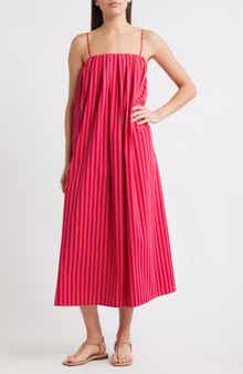 Madewell Marsha Stripe Cotton Midi Sundress