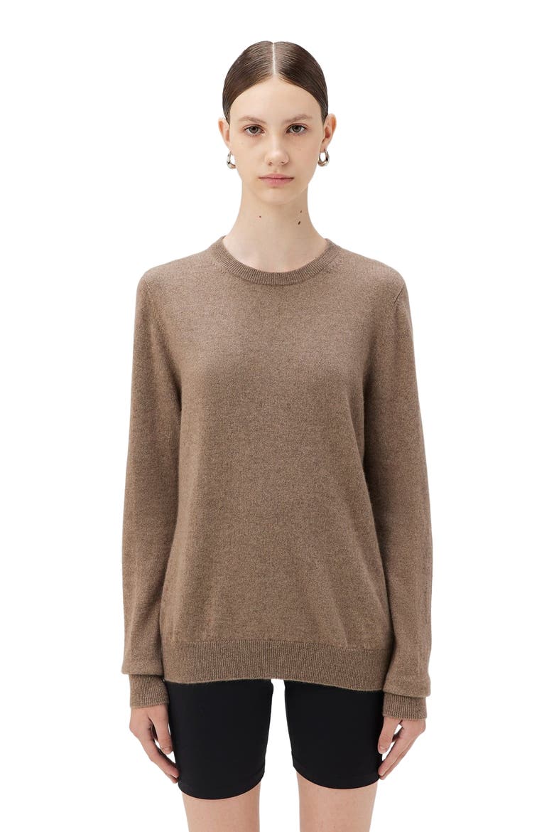 Essential Cashmere Crewneck Sweater, Alternate, color, taupe