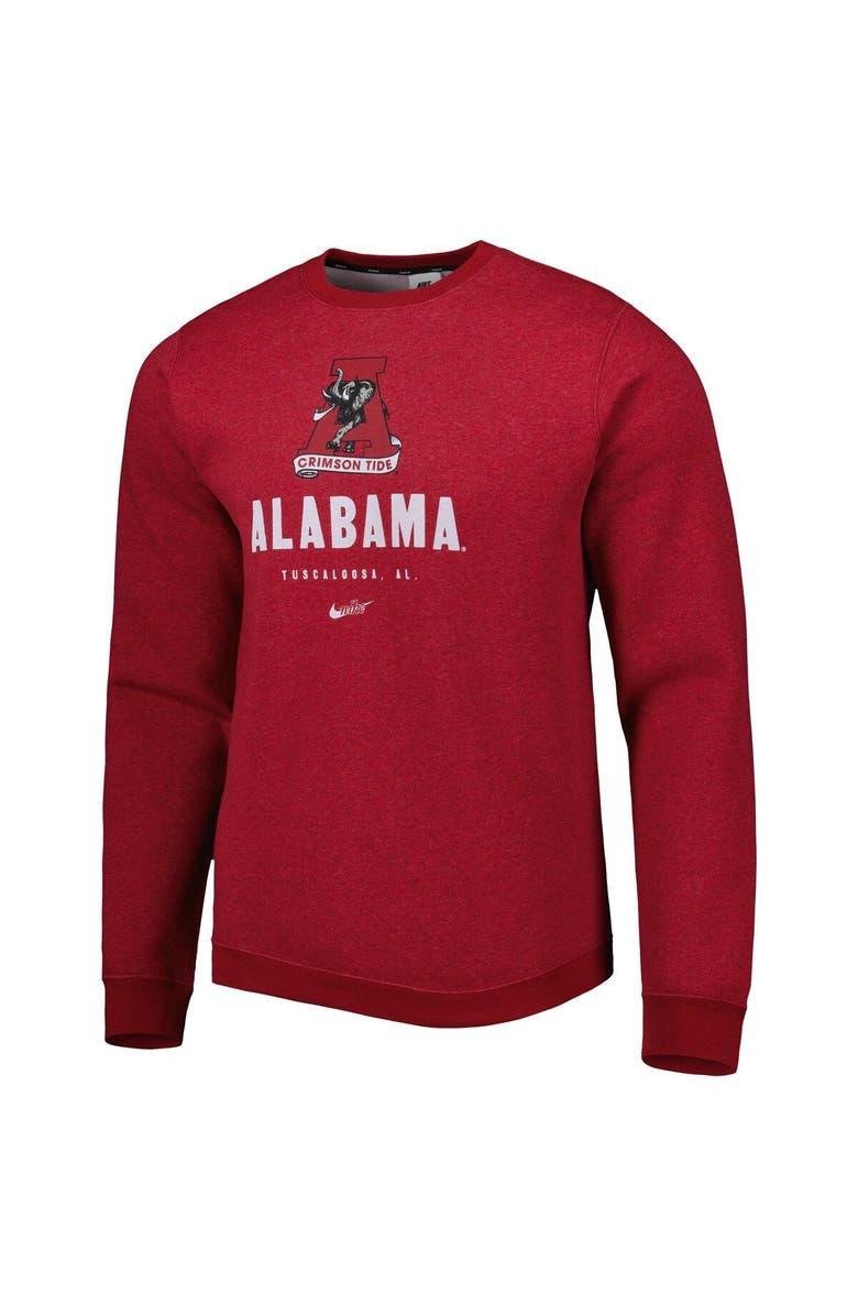 Nike Men's Nike Crimson Alabama Crimson Tide Vault Stack Club Fleece Pullover Sweatshirt, Alternate, color, 