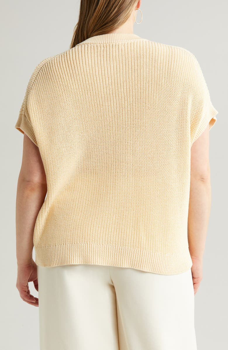 Nordstrom Short Sleeve Cotton Sweater, Alternate, color, 