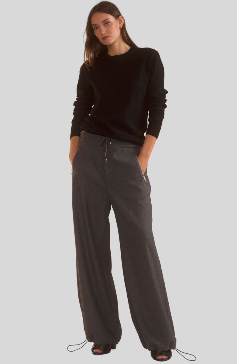 Cynthia Rowley Elea Wool Cashmere Sweater, Main, color, Black