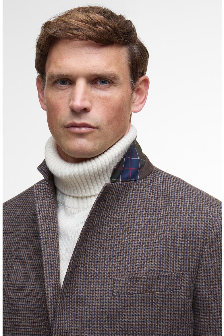 Holloway Micro Houndstooth Brushed Wool Blend Sport Coat, Alternate, color, BROWN