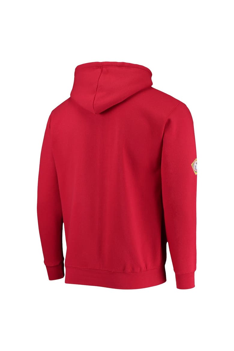 Men's Stitches Red Detroit Stars Negro League Logo Pullover Hoodie, Alternate, color, Red