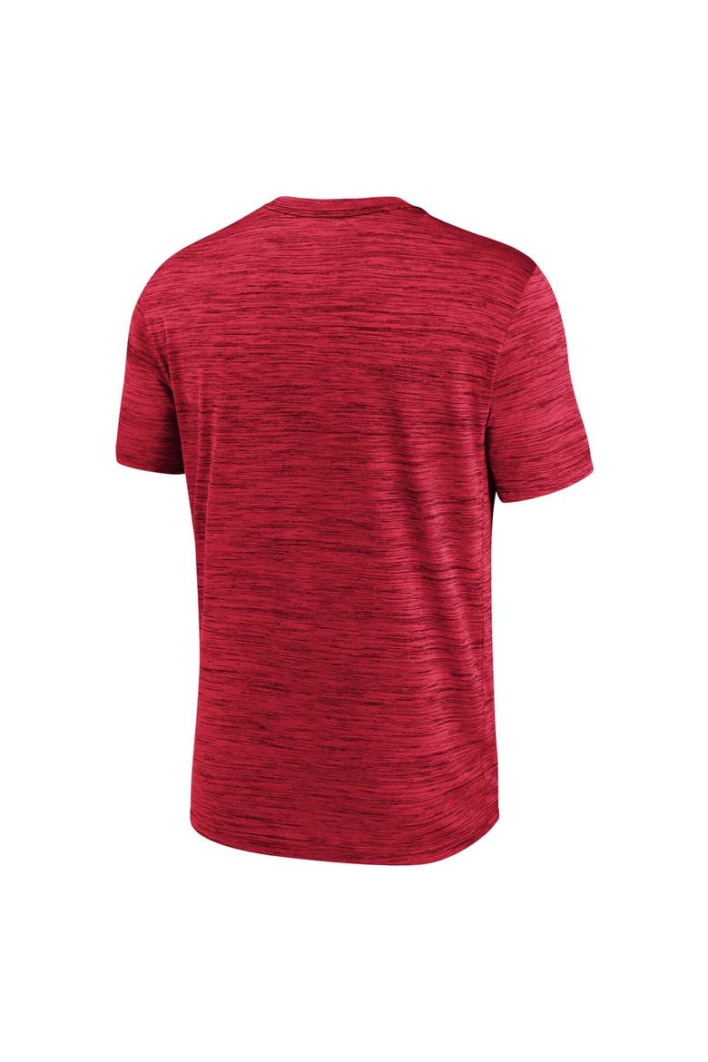 Men's Nike Scarlet Ohio State Buckeyes Velocity Baseball Wordmark Stack Performance T-Shirt, Alternate, color, Scarlet
