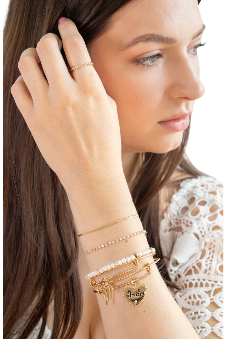 2 Row Crystal Tennis Chain  Bracelet, Alternate, color, Gold