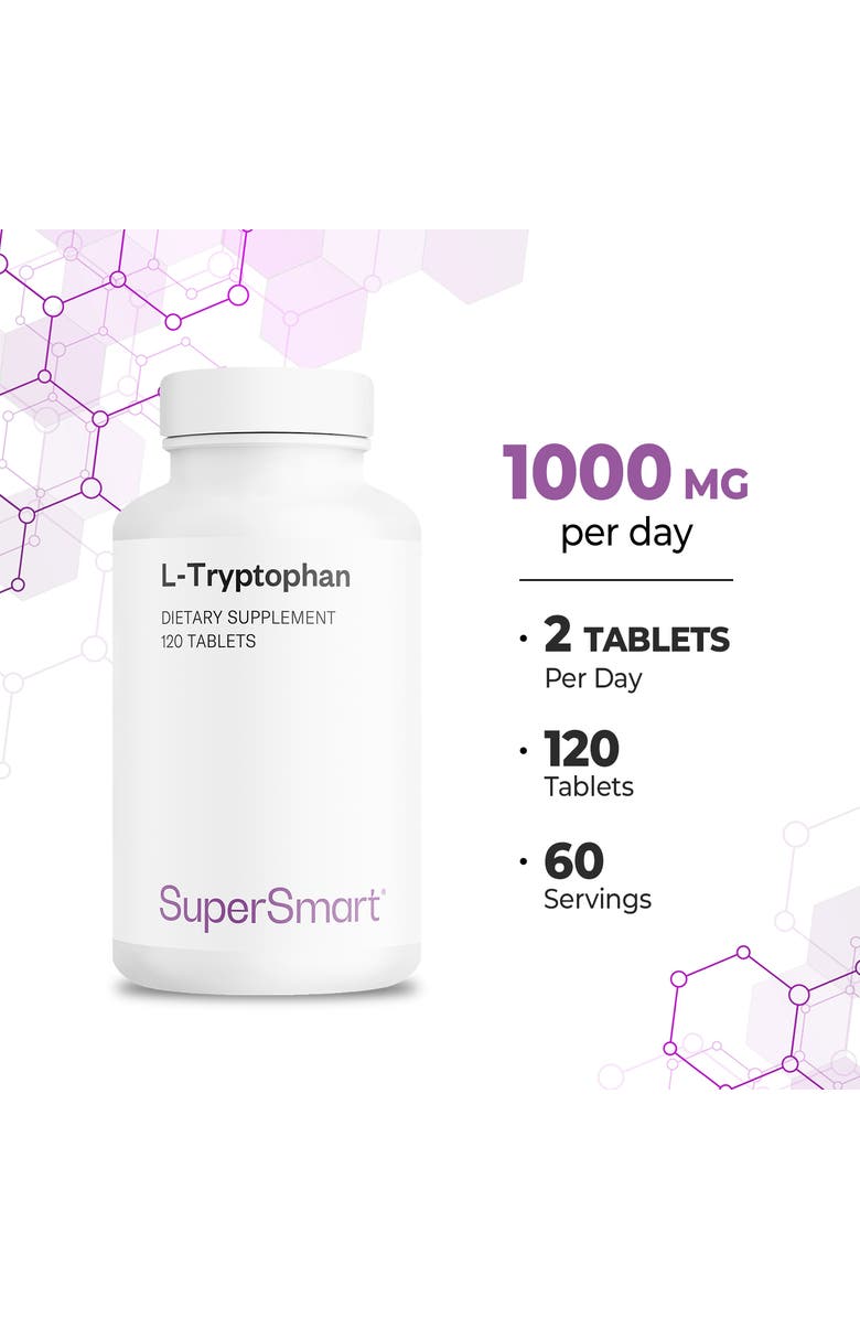 SuperSmart L-Tryptophan 1000mg per Day, Alternate, color, NO COLOR